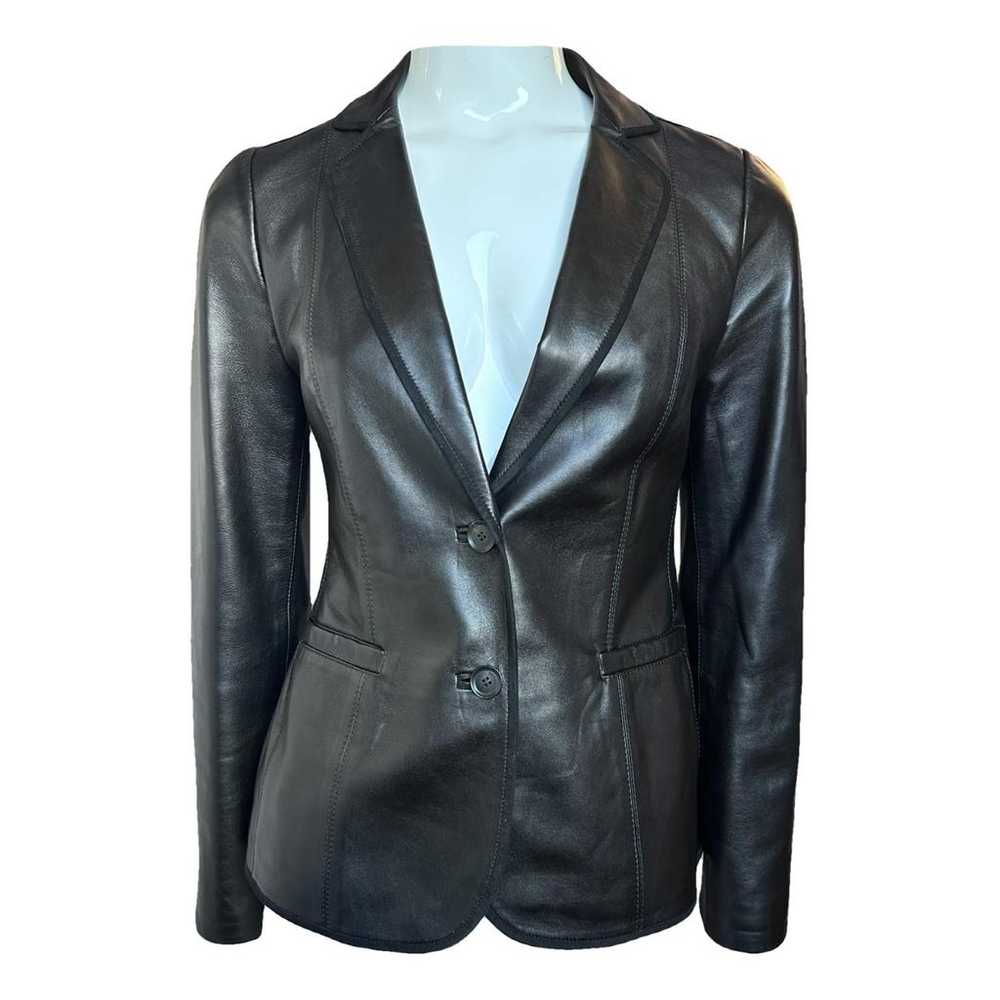 Gucci Leather blazer - image 1