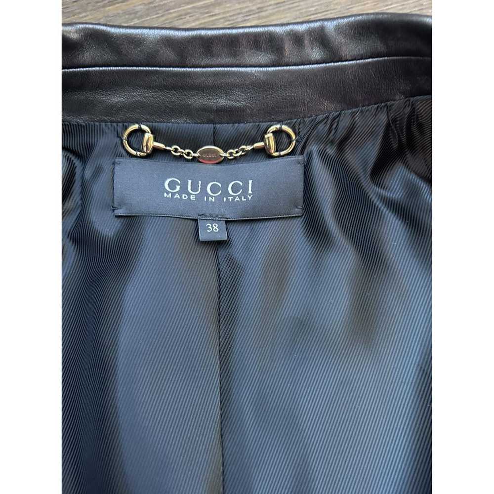 Gucci Leather blazer - image 3