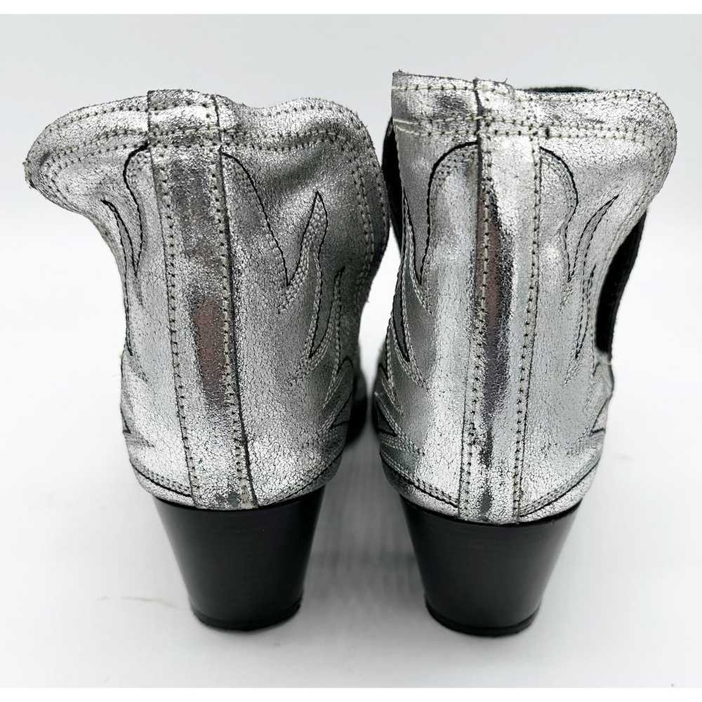 Roper Rowdy Metallic Silver Ankle Pointed Toe Boo… - image 4