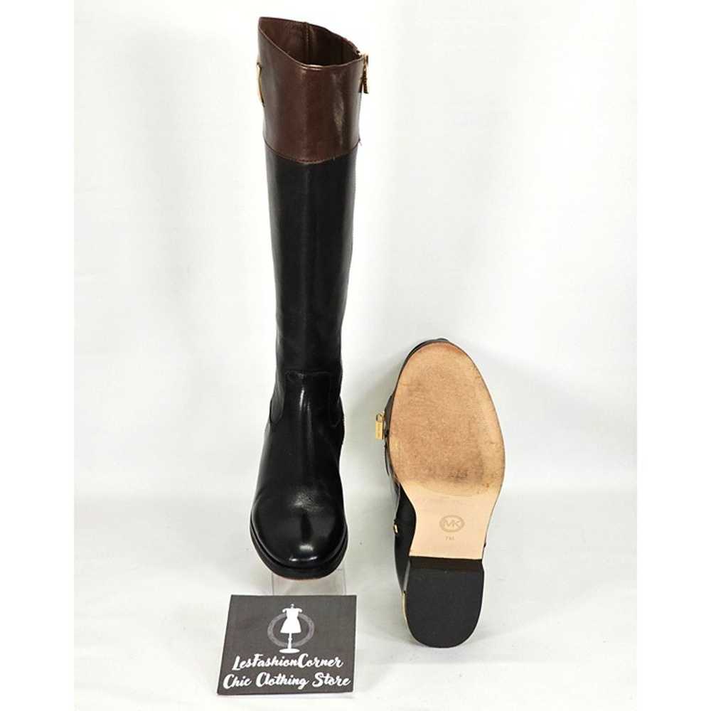 Michael Kors Women's Hayley Black/Brown Leather R… - image 4