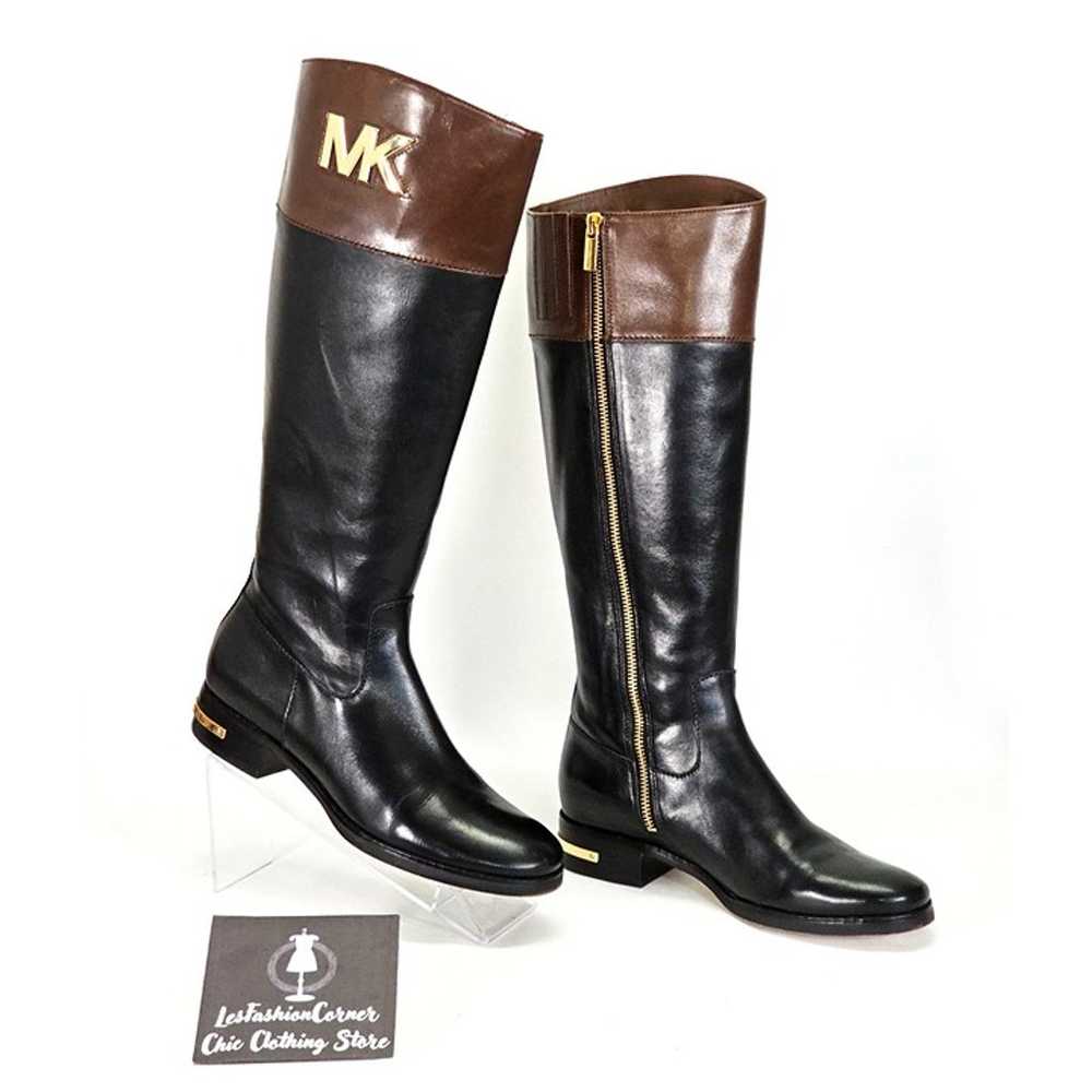Michael Kors Women's Hayley Black/Brown Leather R… - image 5