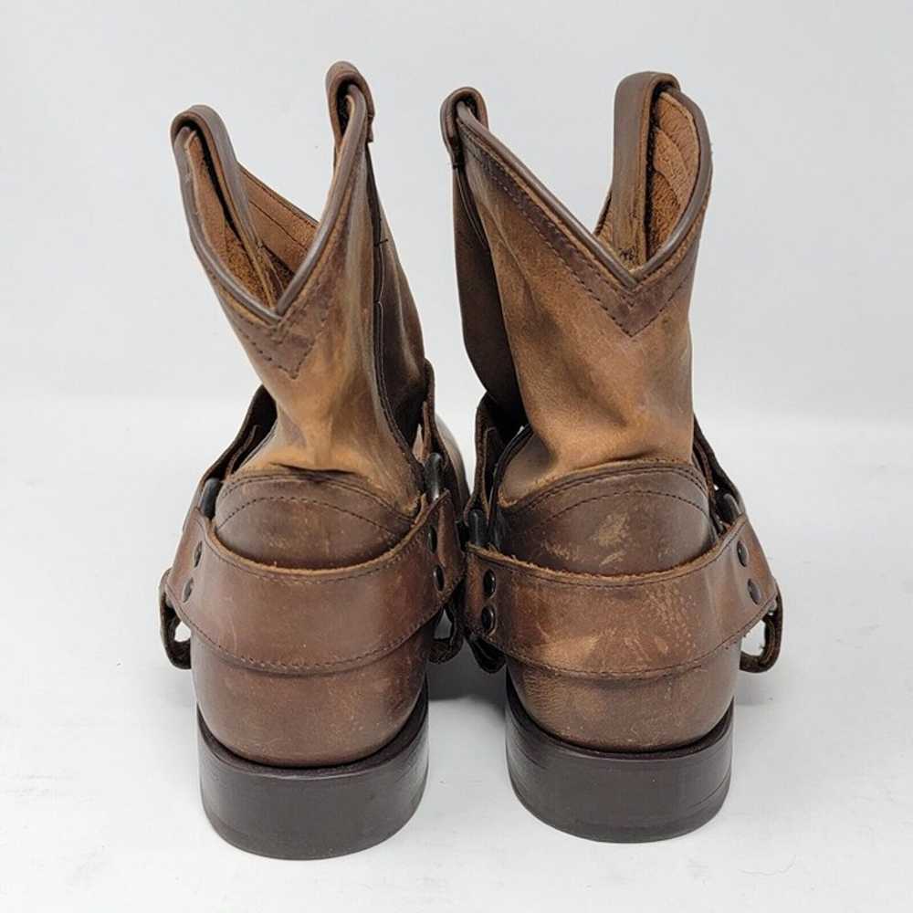 Frye Wyatt Harness Leather Short Ankle Boots Cogn… - image 4