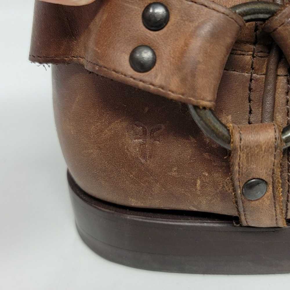 Frye Wyatt Harness Leather Short Ankle Boots Cogn… - image 5