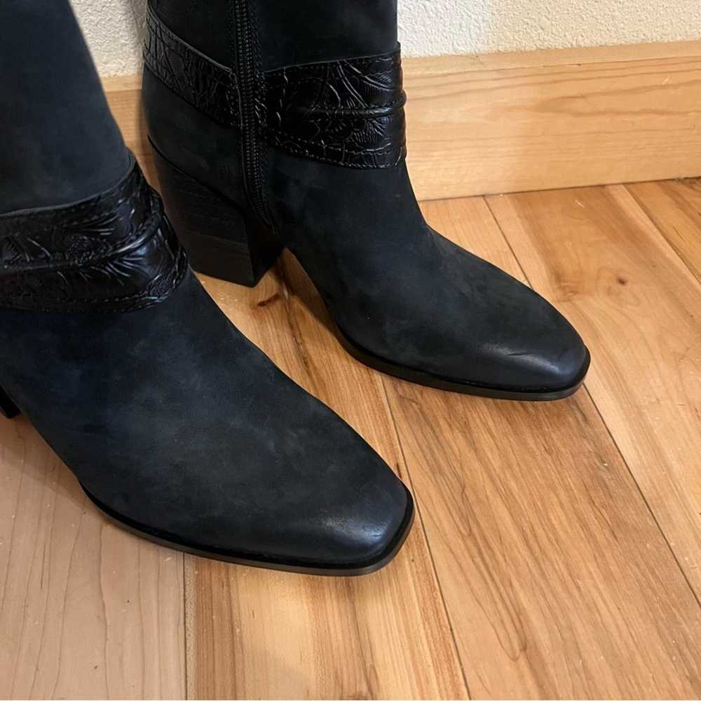 Vionic Carnelia black suede leather heeled ankle … - image 3