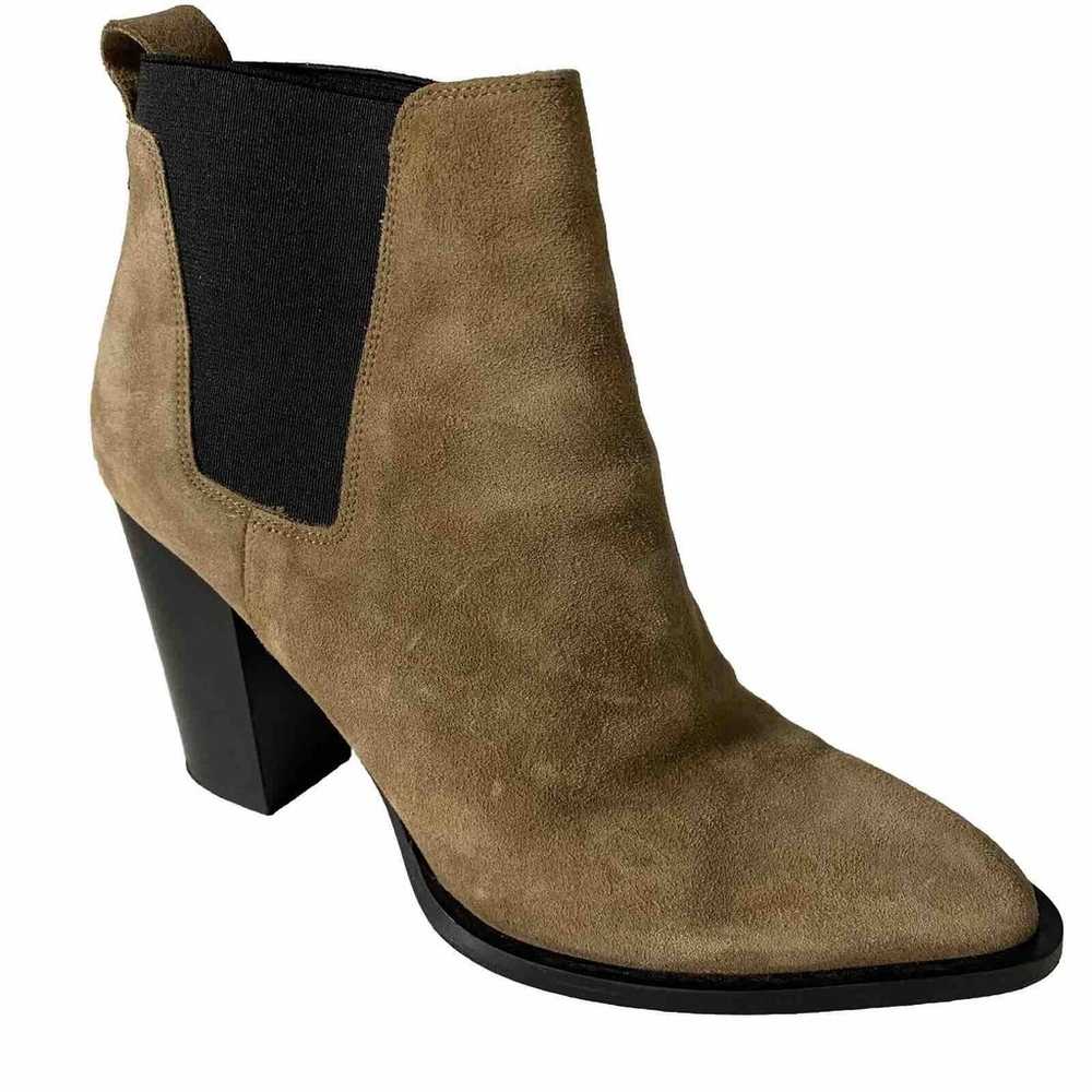 Vince Edith Ankle Boot Bootie Suede Taupe Chelsea… - image 1