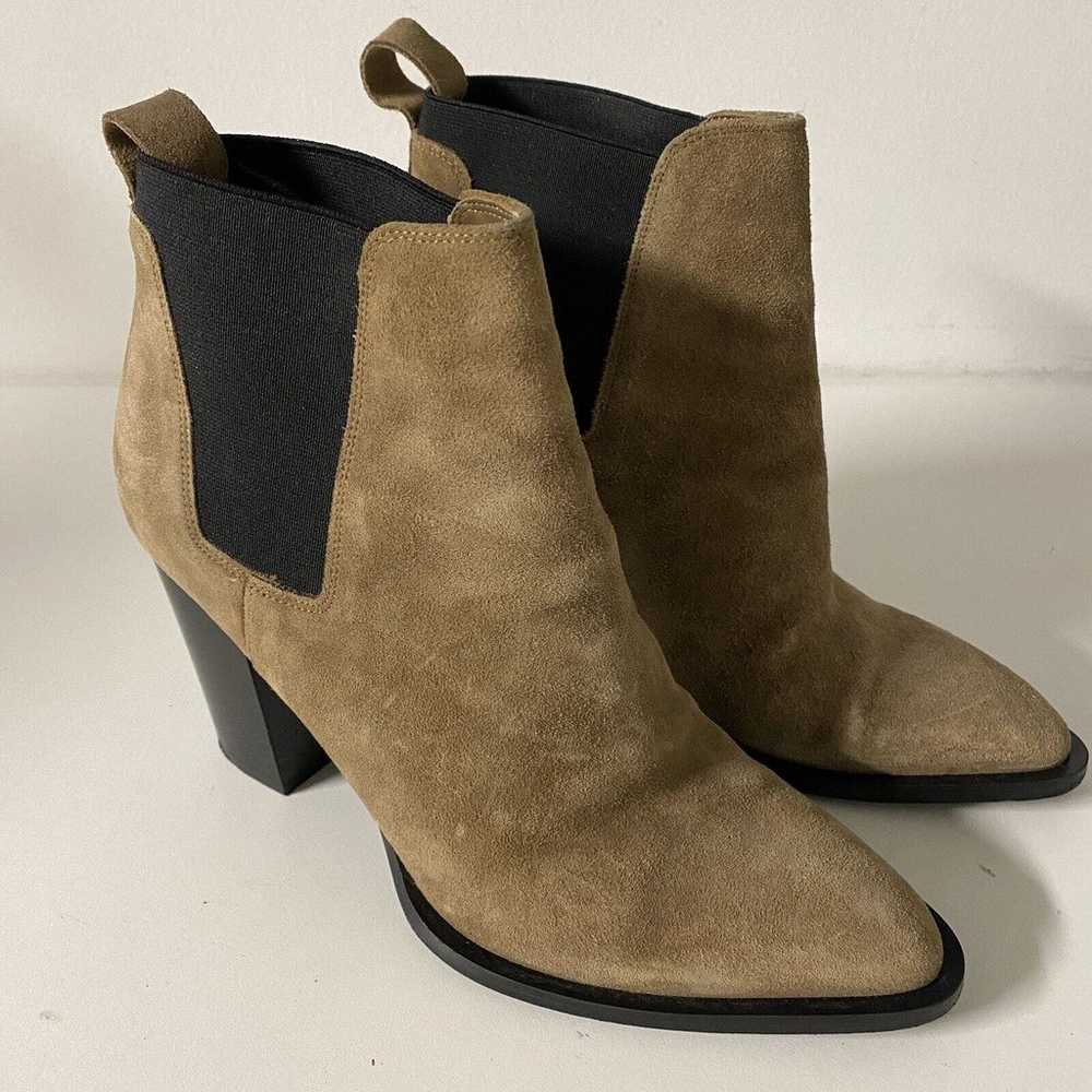 Vince Edith Ankle Boot Bootie Suede Taupe Chelsea… - image 2
