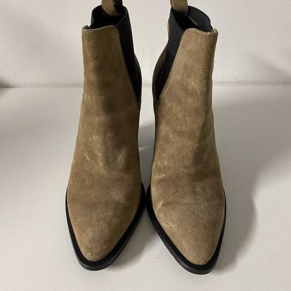 Vince Edith Ankle Boot Bootie Suede Taupe Chelsea… - image 3