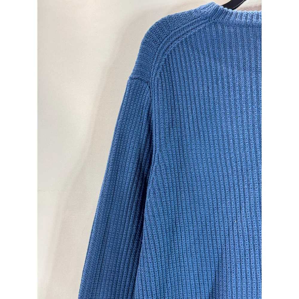 J.CREW Men's Blue Cotton Ribbed Crewneck Knit Pul… - image 4