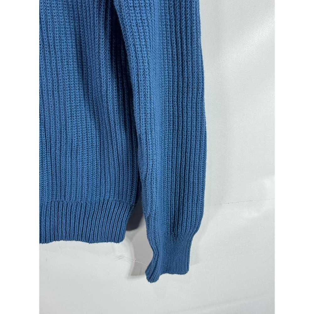 J.CREW Men's Blue Cotton Ribbed Crewneck Knit Pul… - image 6