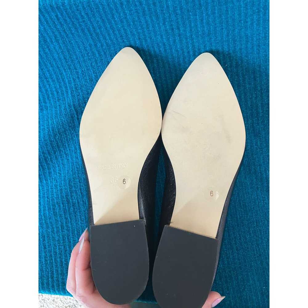 NWOT Avellini Black Leather Loafers1 inch Heel Po… - image 8