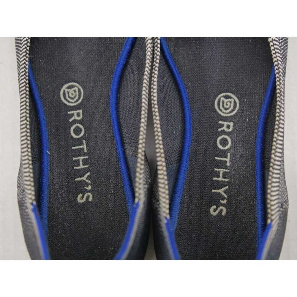 Rothys, The Flat Black Round Toe, Gray Halo Shoes… - image 8