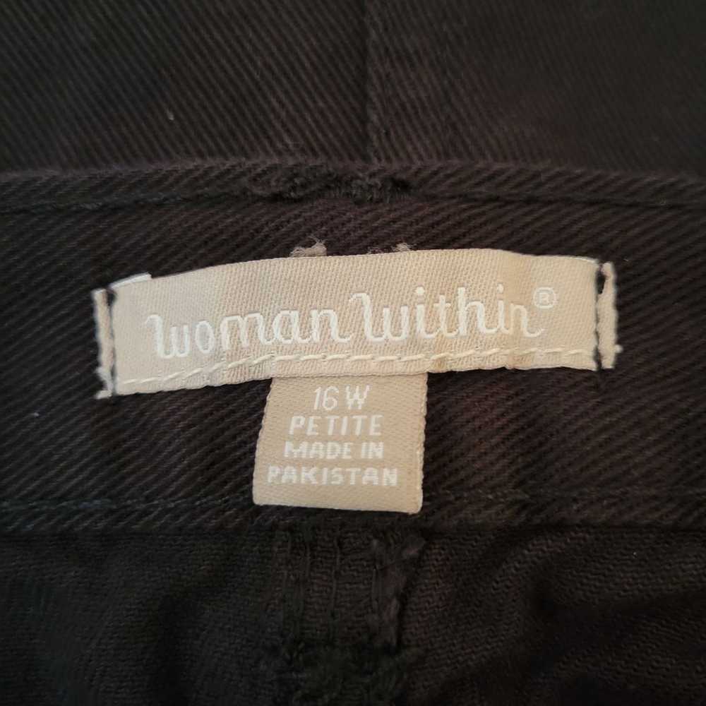 Vintage Woman Within 16W Petite Black Jean Denim … - image 3