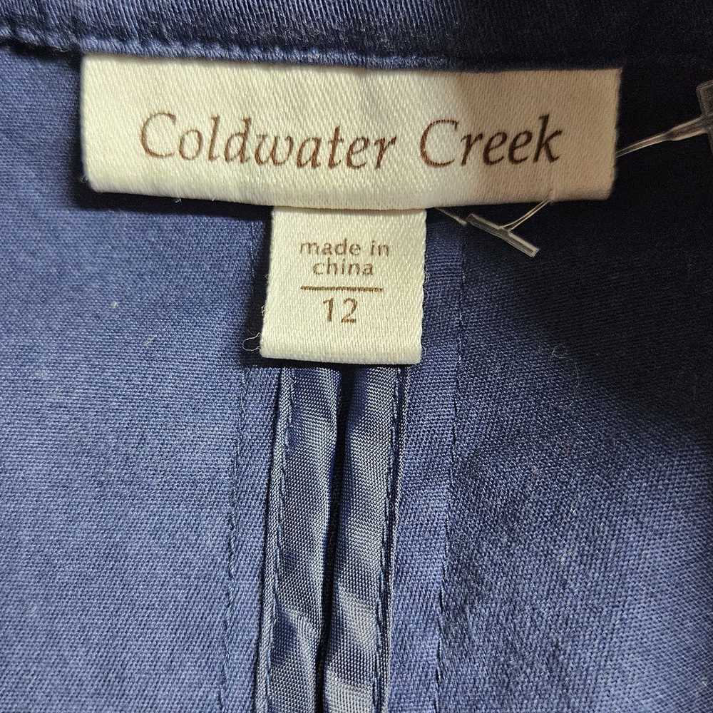 Coldwater Creek Navy Blue Button Up Short Sleeve … - image 3