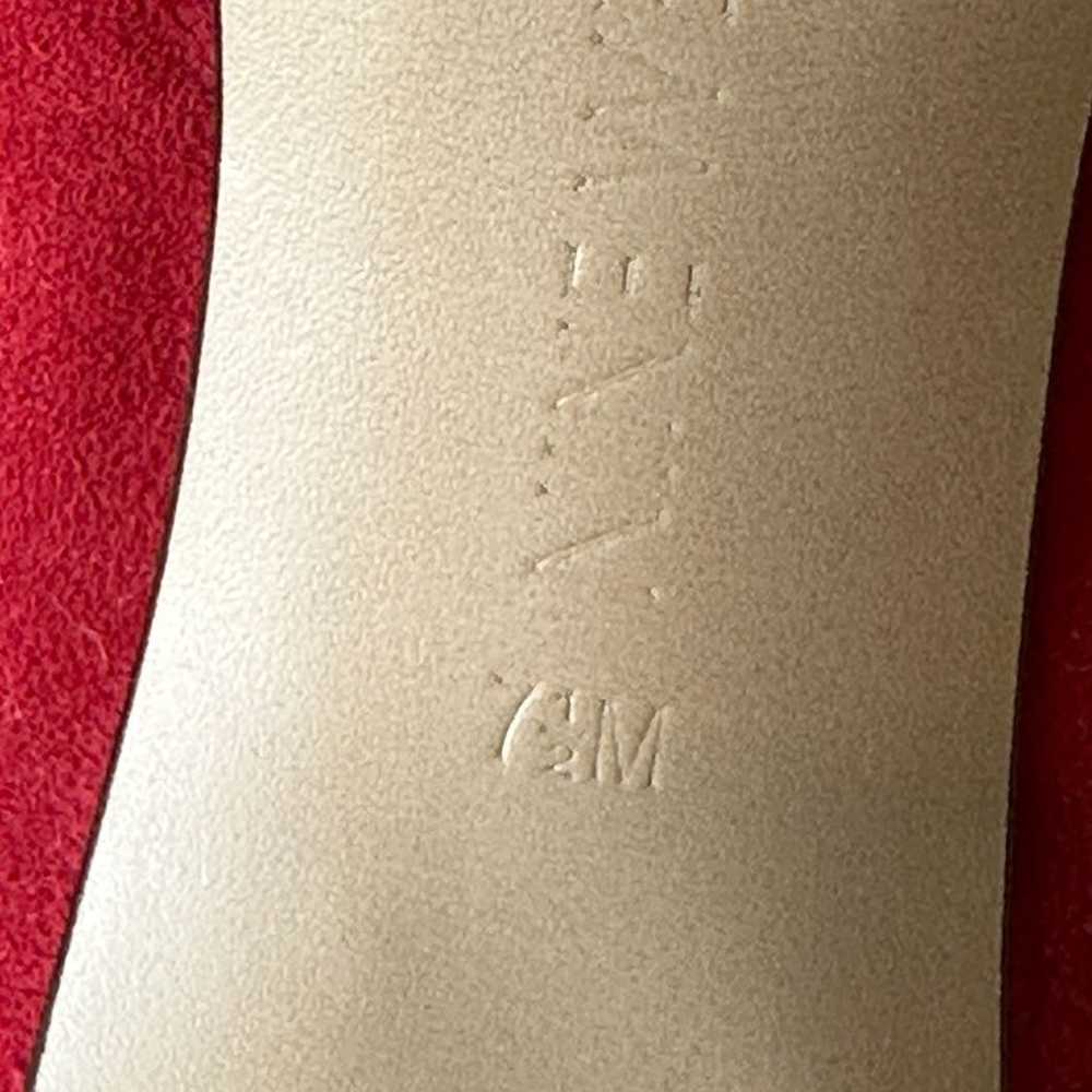 Nine West Red Suede Stiletto Heels with Zipper De… - image 8