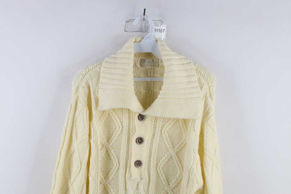 Vintage Vintage 60s 70s Donegal Cable Knit Fisher… - image 2