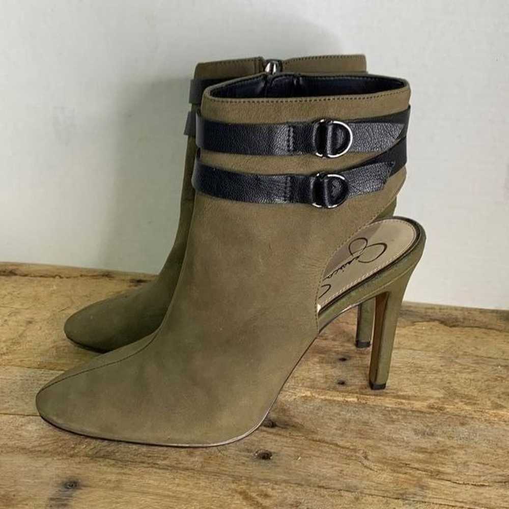 Jessica Simpson daxton olive green heels buckle o… - image 1