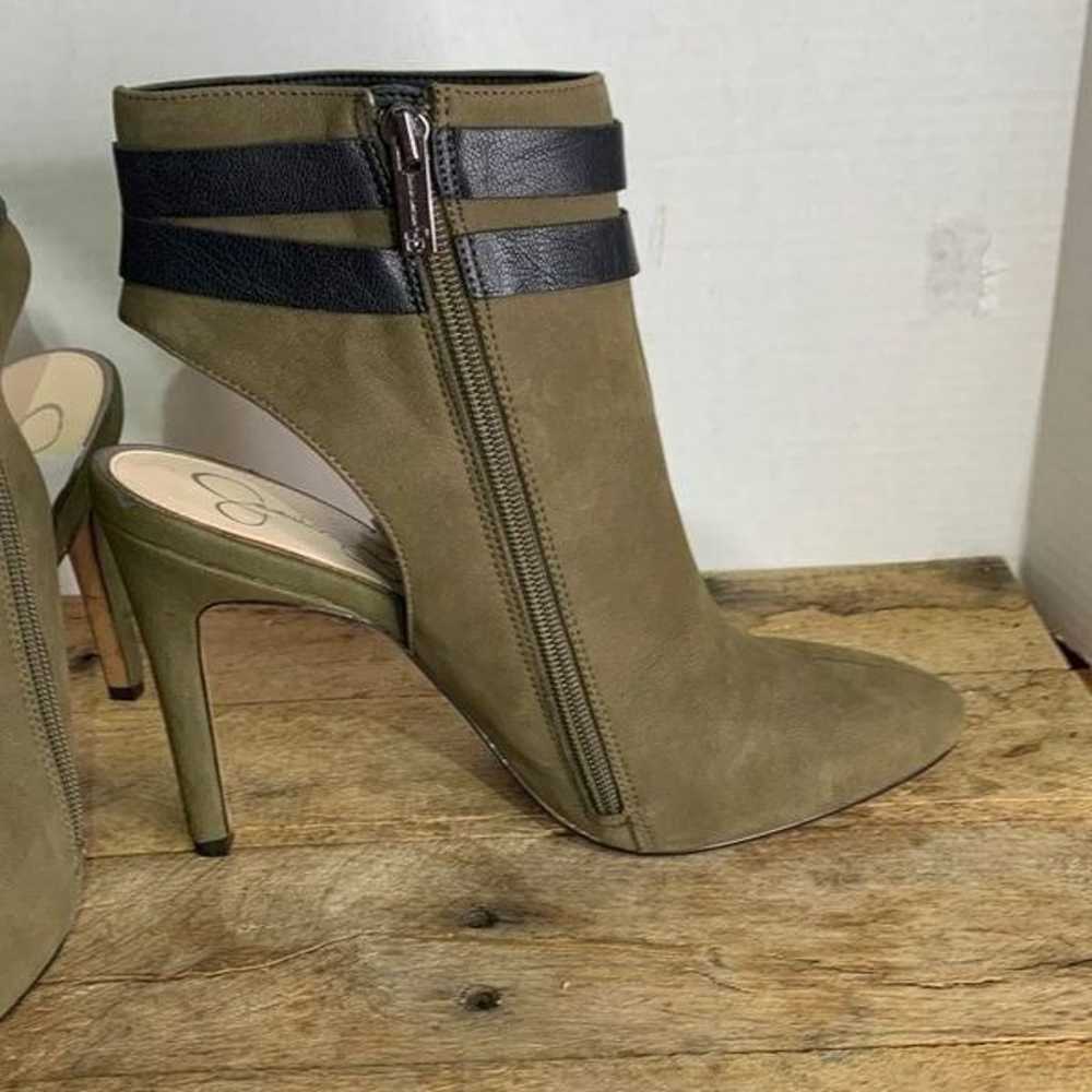 Jessica Simpson daxton olive green heels buckle o… - image 3