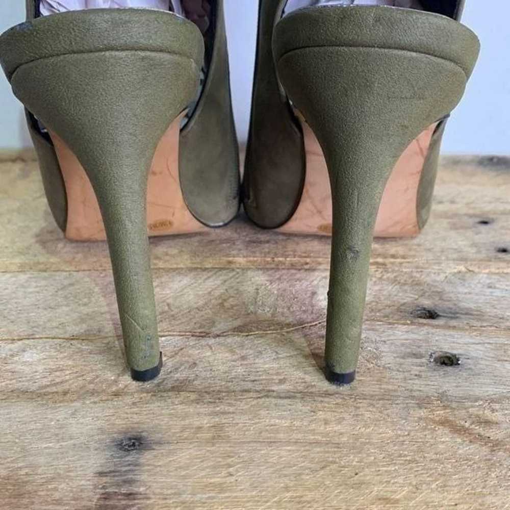 Jessica Simpson daxton olive green heels buckle o… - image 4