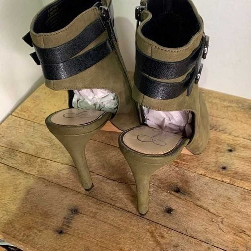 Jessica Simpson daxton olive green heels buckle o… - image 5