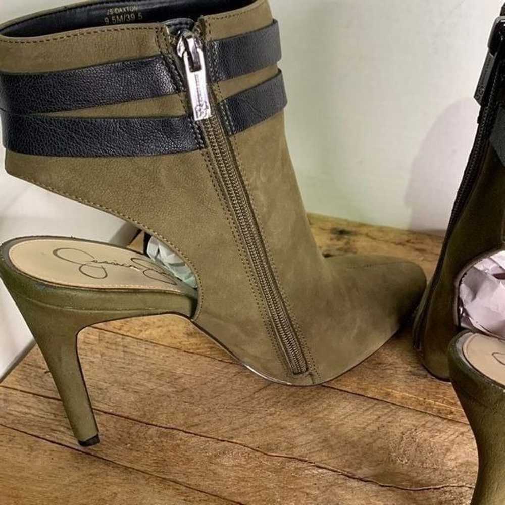 Jessica Simpson daxton olive green heels buckle o… - image 6