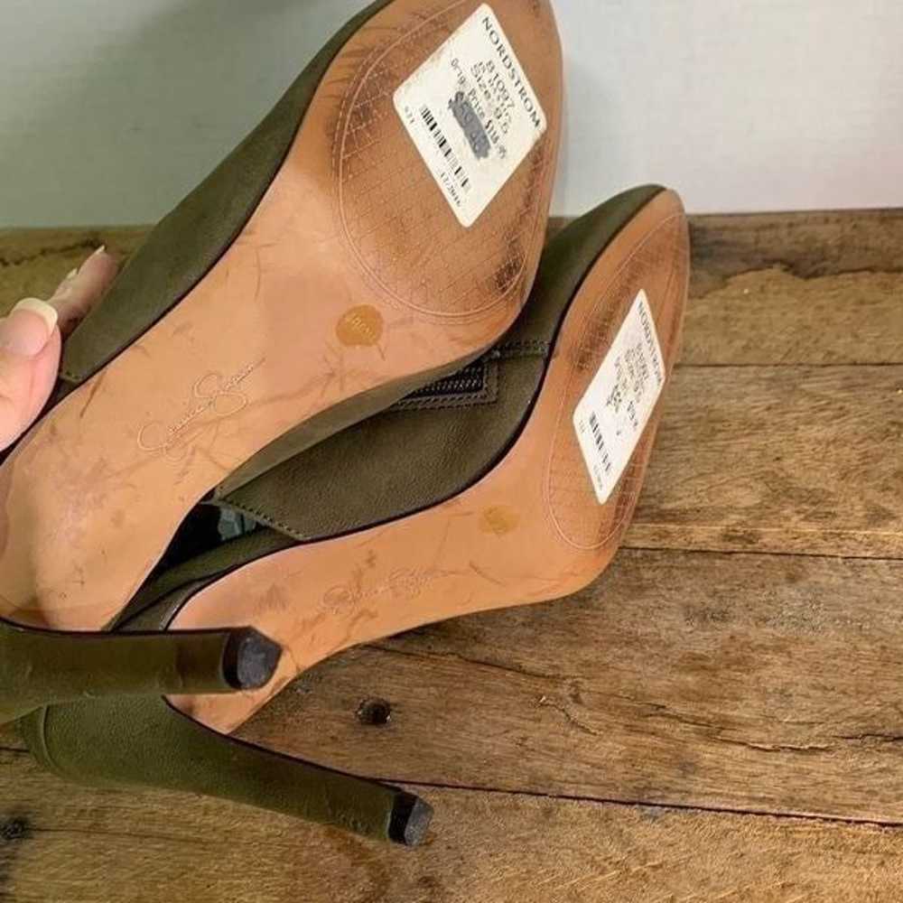 Jessica Simpson daxton olive green heels buckle o… - image 7