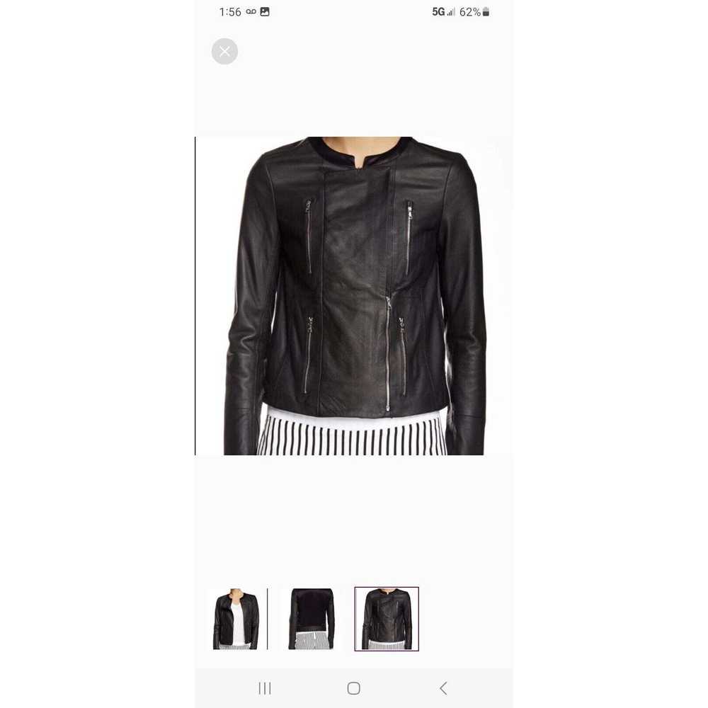J Brand J Brand Black Lam Leather Moto Jacket $11… - image 10