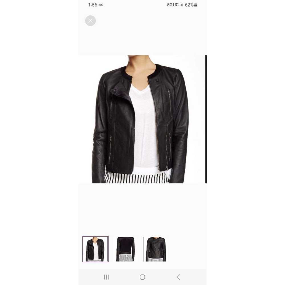 J Brand J Brand Black Lam Leather Moto Jacket $11… - image 12