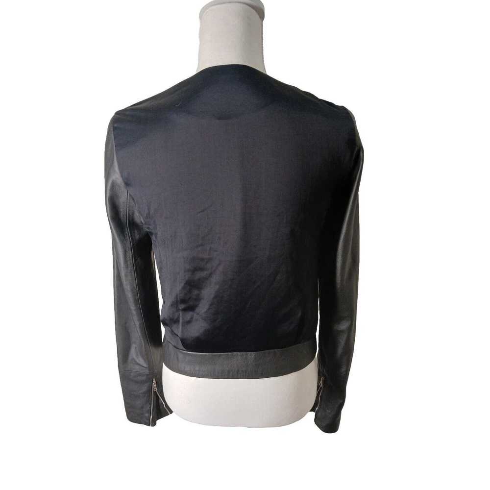 J Brand J Brand Black Lam Leather Moto Jacket $11… - image 4