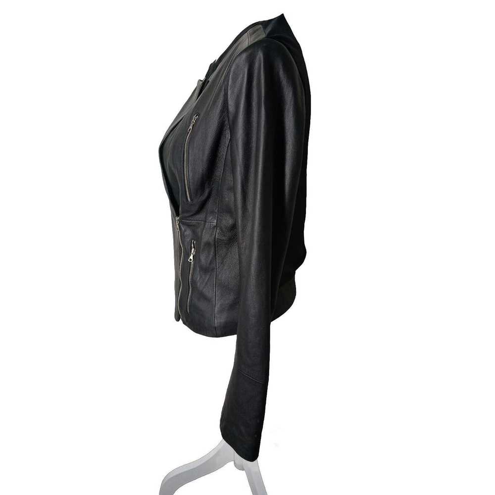 J Brand J Brand Black Lam Leather Moto Jacket $11… - image 5