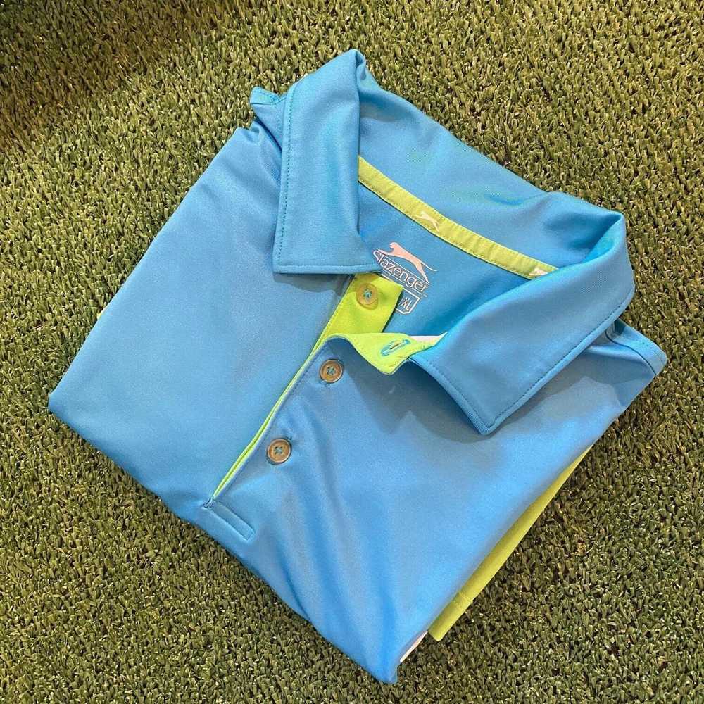 Grand Slam Slazenger Golf Shirt Blue / White / Gr… - image 2