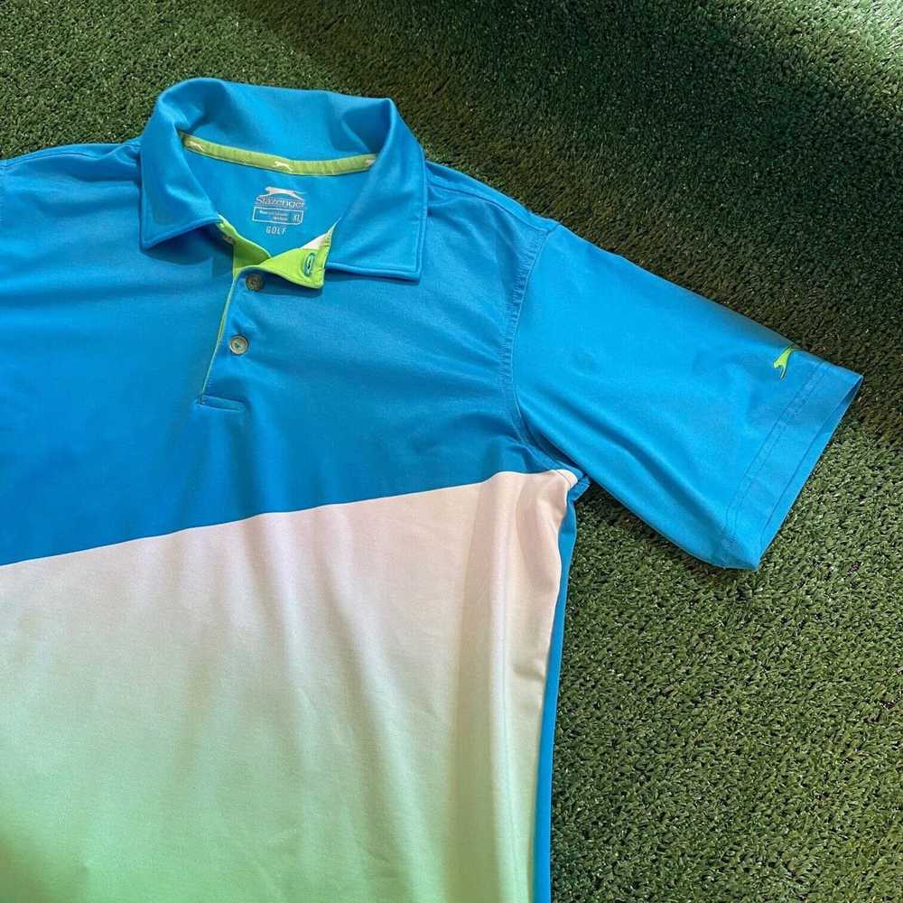 Grand Slam Slazenger Golf Shirt Blue / White / Gr… - image 5