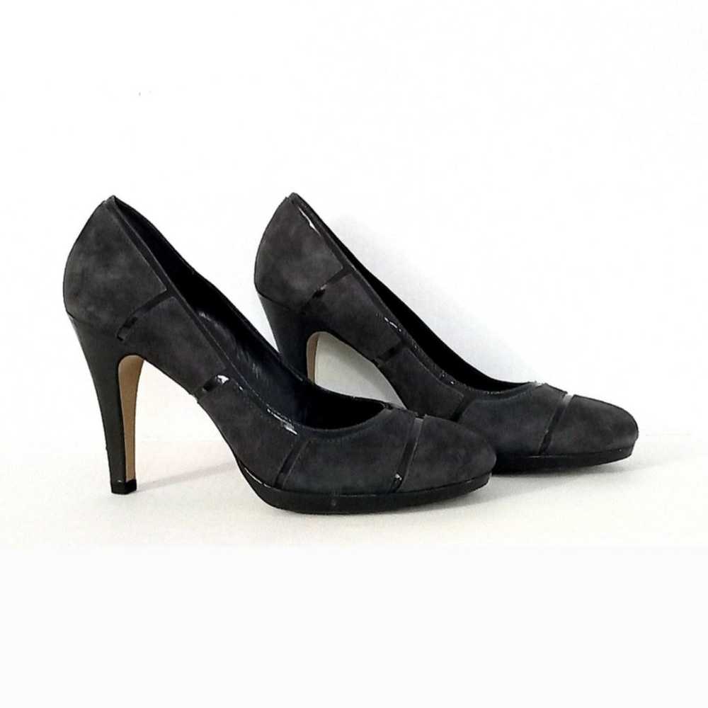 Vintage Franco Sarto Suede & Patent Leather Heels… - image 1