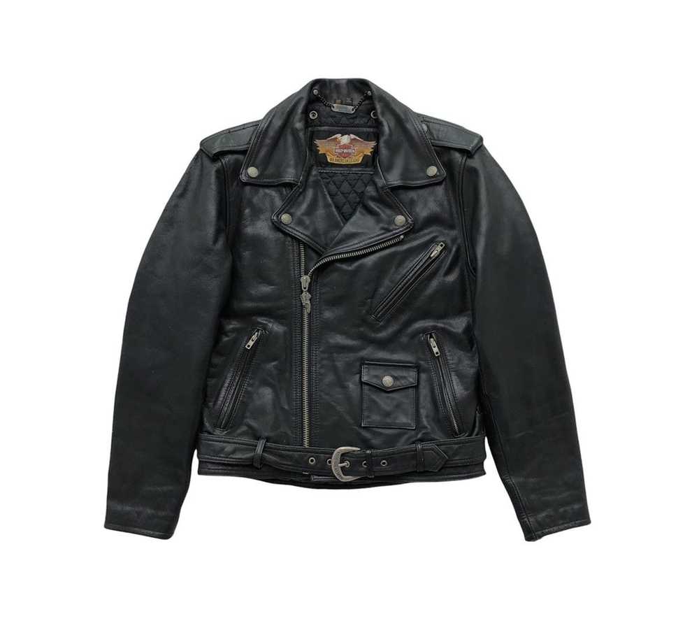 Harley Davidson × Leather Jacket × Vintage Harley… - image 1