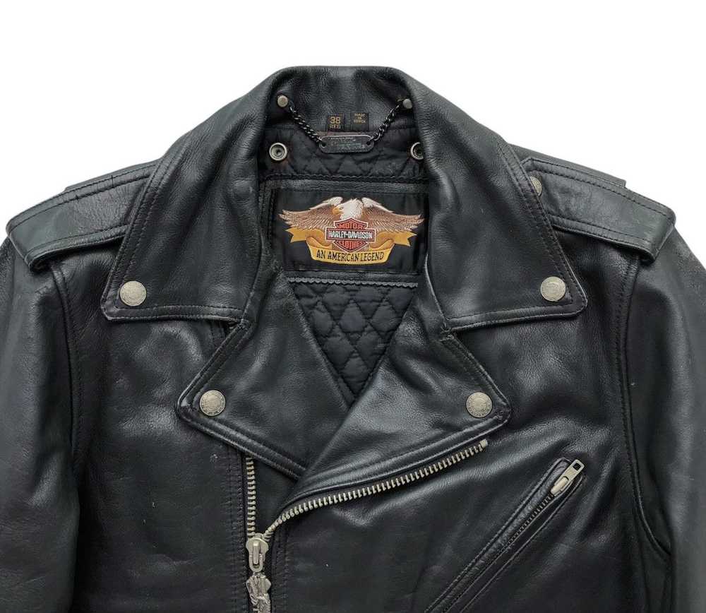 Harley Davidson × Leather Jacket × Vintage Harley… - image 4