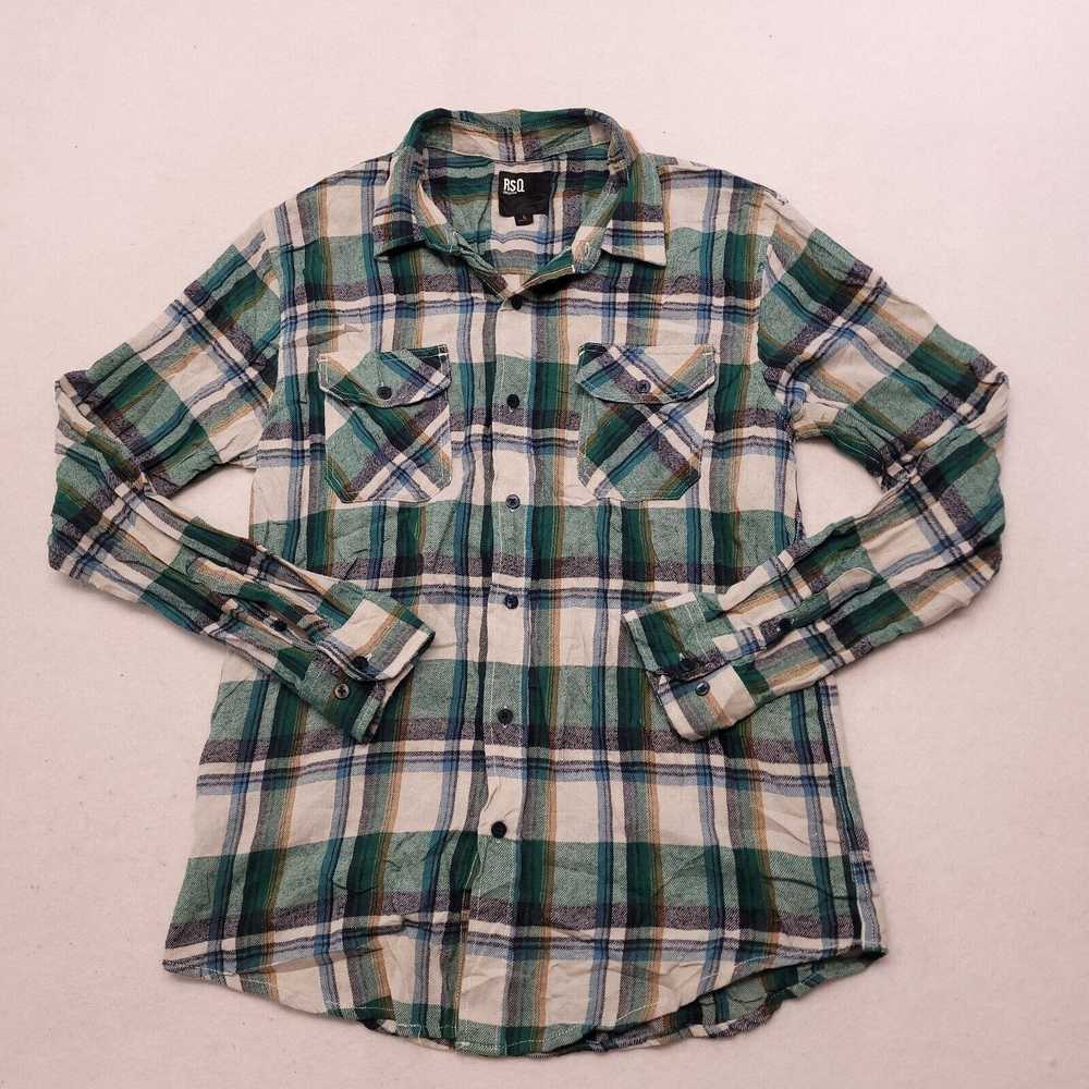 Rsq RSQ Collective Madras Flannel Button Up Shirt… - image 2