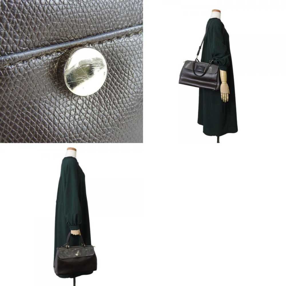 Furla Furla Tote Bag Leather Brown Grey Shoulder … - image 10