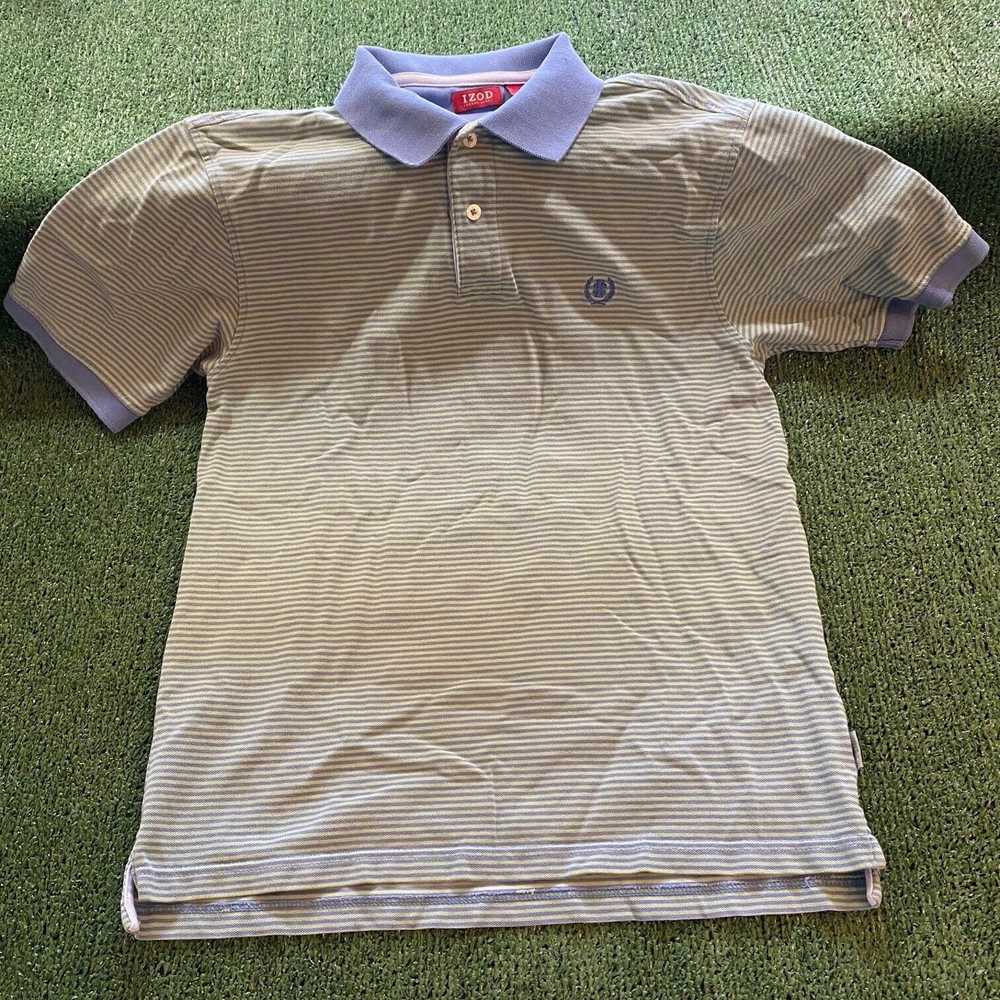 Izod Izod Men's Performance Golf Shirt Green / Bl… - image 3