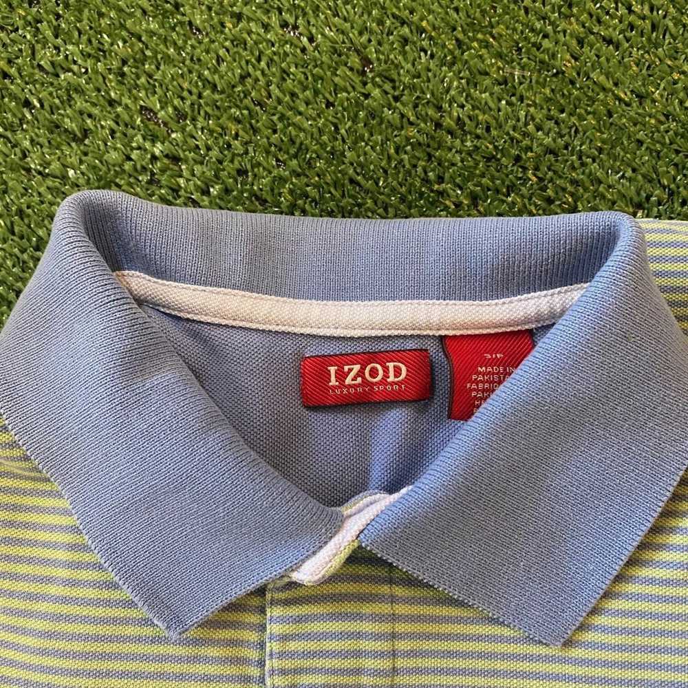 Izod Izod Men's Performance Golf Shirt Green / Bl… - image 9