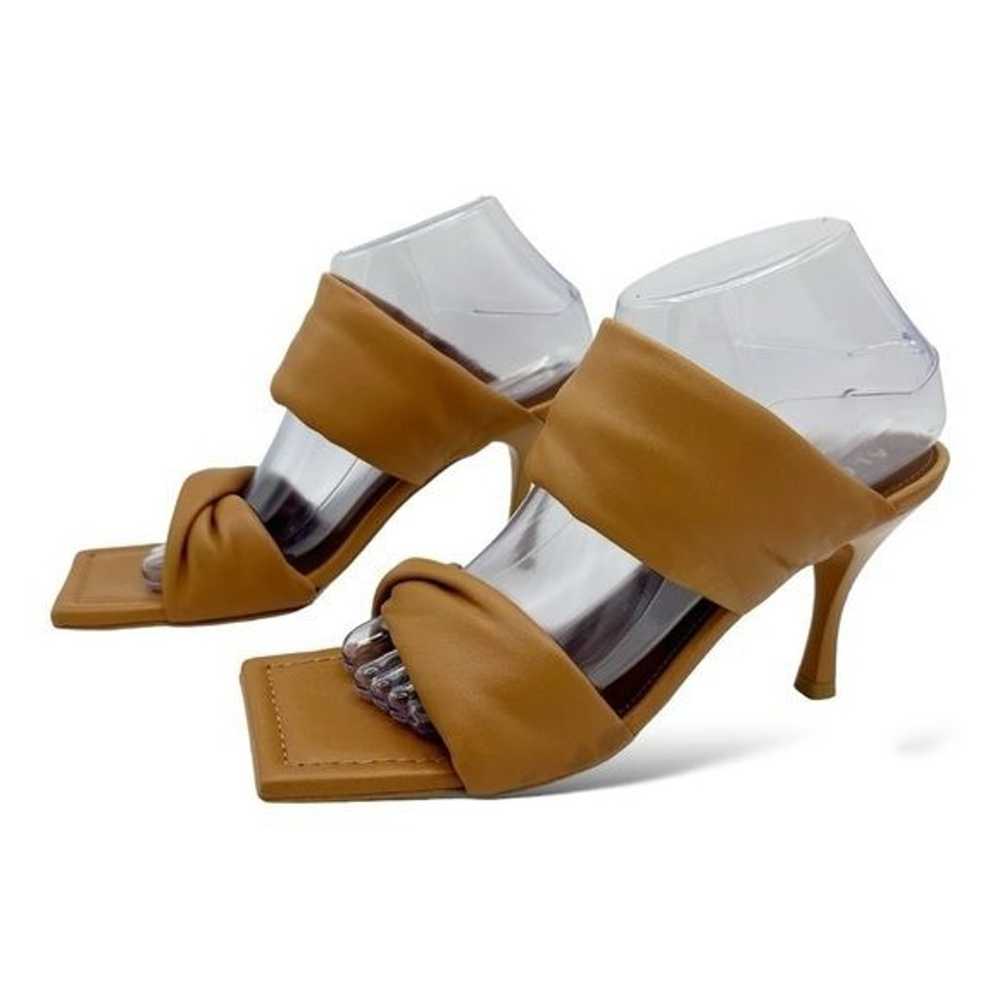 NEW ALOHAS Puffy Twist Strap Mule in Camel Tan Br… - image 3
