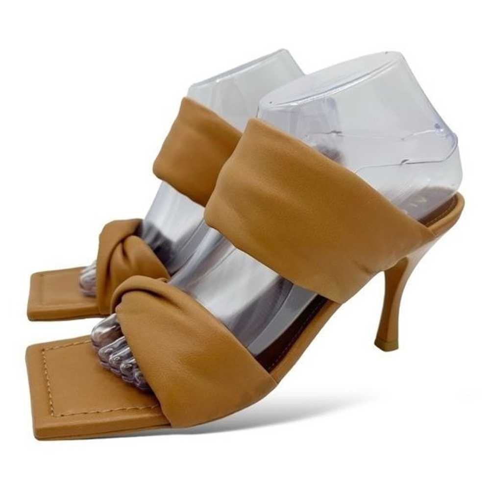 NEW ALOHAS Puffy Twist Strap Mule in Camel Tan Br… - image 4