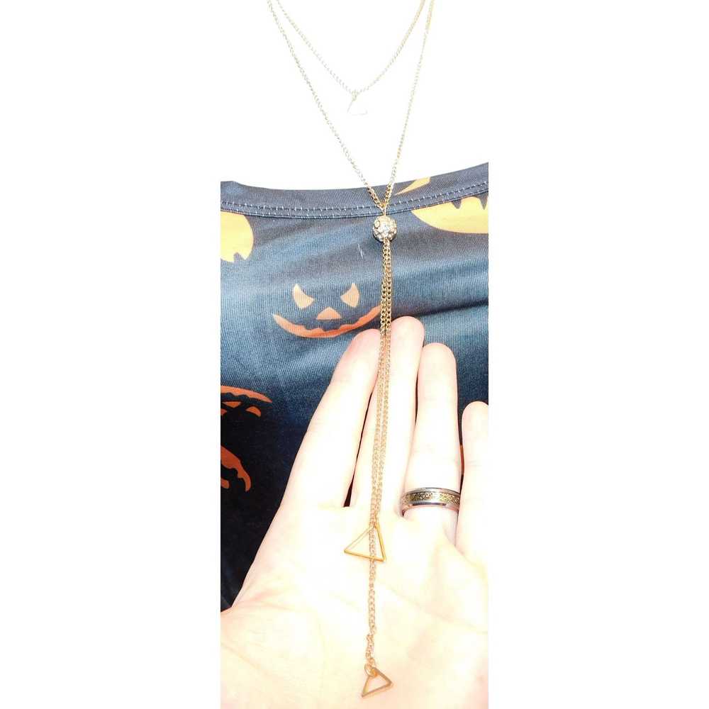 Other Multilayer Gold Lariat Necklace - image 7