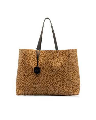 Bottega Veneta Leopard Print Intrecciato Tote Bag