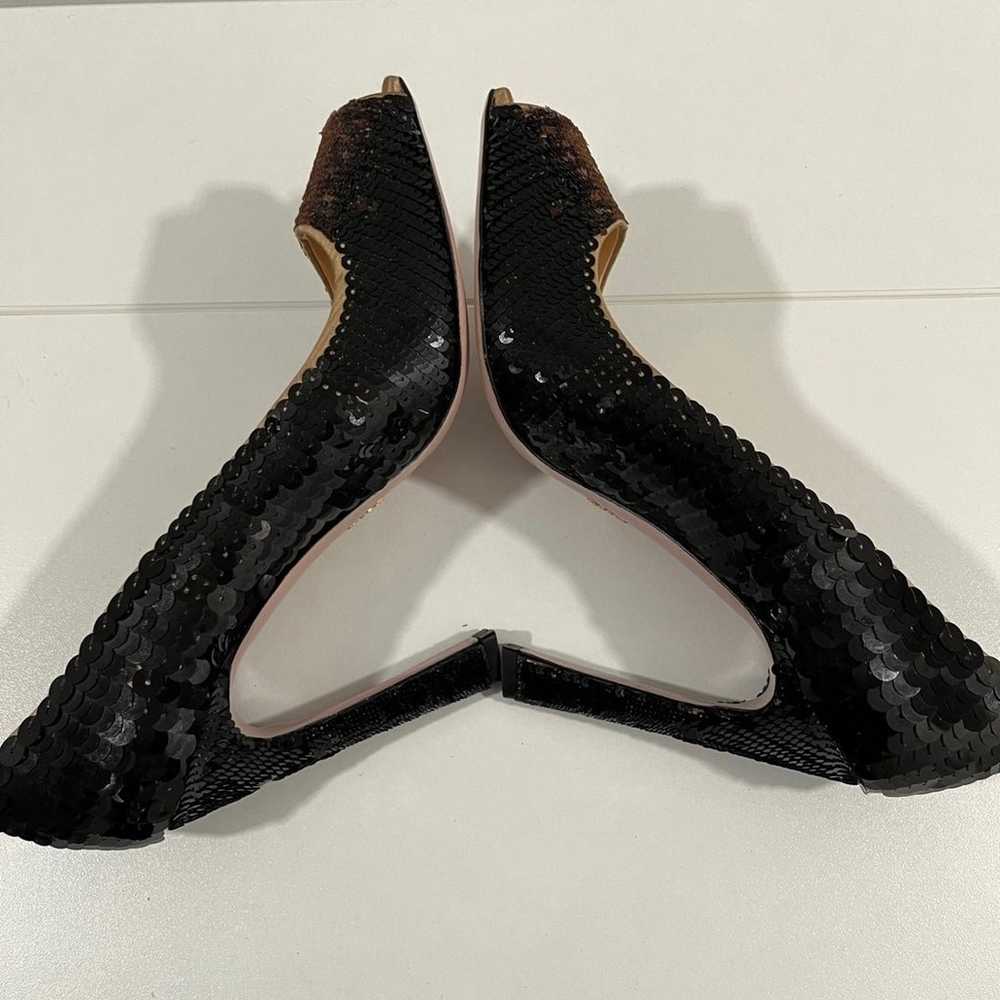 Prada Sequin Peep Toe Pumps, brown, size EU 40.5 - image 3