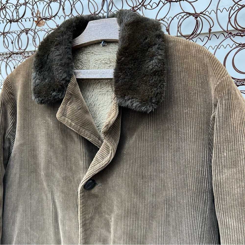 Vintage 60s Great Western Corduroy sherpa lined w… - image 2