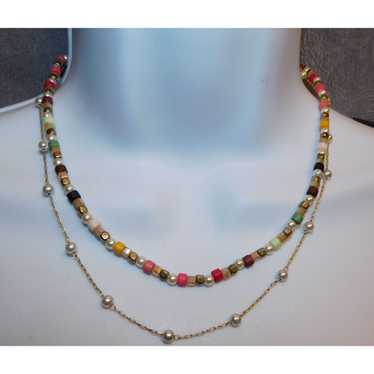 Loft Ann Taylor LOFT Rainbow Pearl Necklace