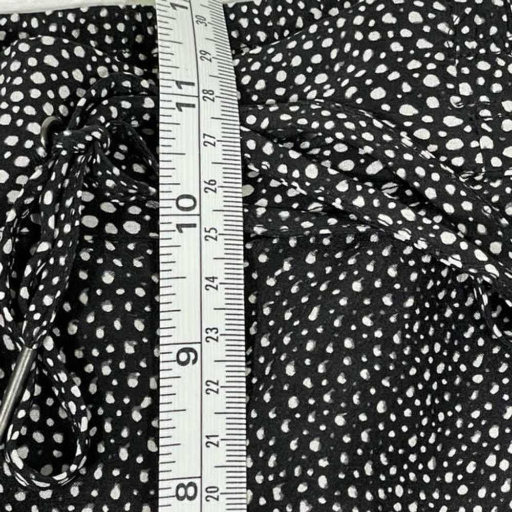 Joie Joie Black White Mini Dot Pattern Silk Loung… - image 8