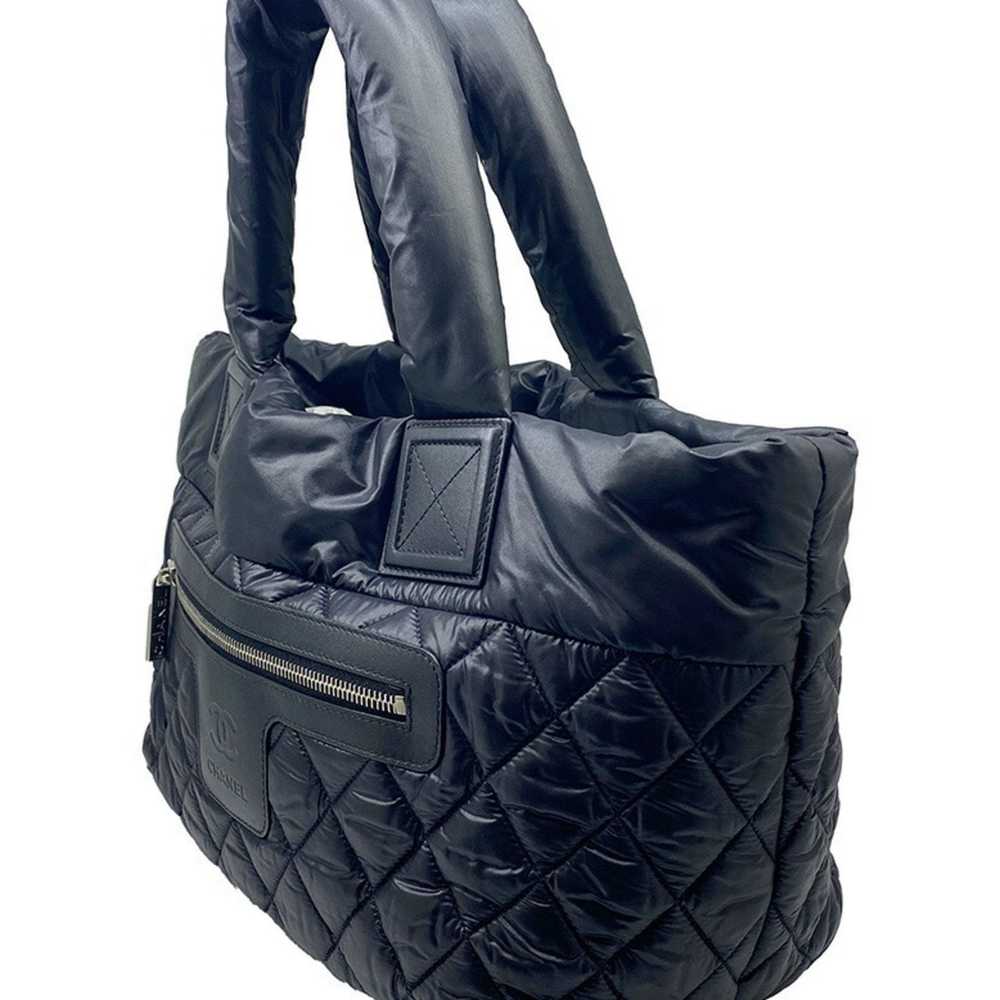 Chanel CHANEL Coco Cocoon Tote Bag Nylon Black Ha… - image 3