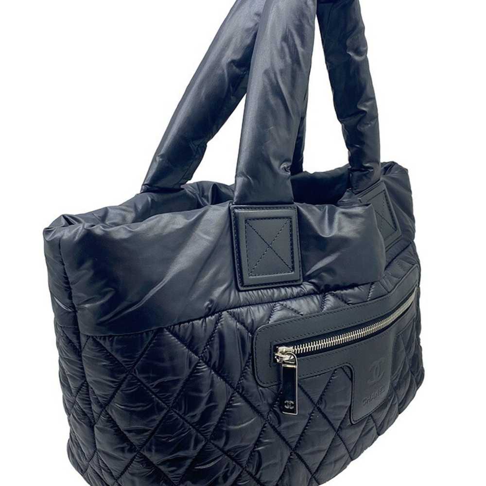 Chanel CHANEL Coco Cocoon Tote Bag Nylon Black Ha… - image 4