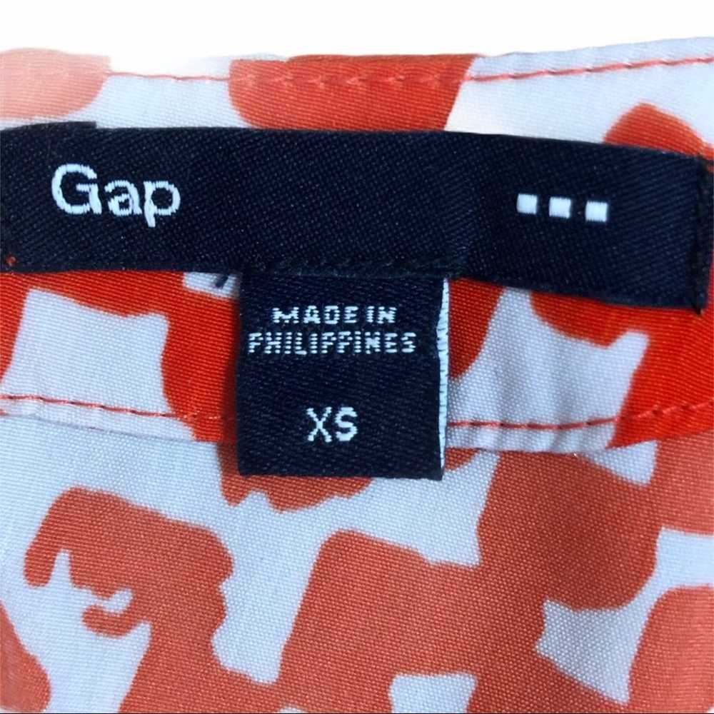 GAP Orange/White Sheathe Dress XS - image 7