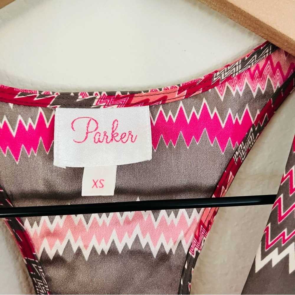 Parker Women's Pink/Peach/Gray Silk Sleeveless Ro… - image 6